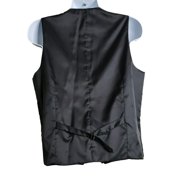 Men's Black Primark 3pc Suit Jacket Size 40 40L Pants 34 X 30 Vest White Shirt - Picture 5 of 16